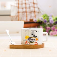 Hediyelen Yüksek İnşaat Mühendisi Pembe Tasarım Stantlı Fincan