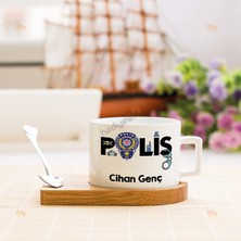 Hediyelen Polis Stantlı Fincan