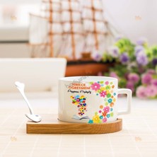 Hediyelen Türkçe Öğretmenine Hediye Çiçek Tasarım Stantlı Fincan