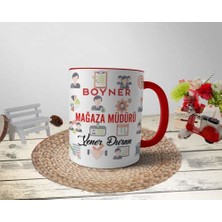 Hediyelen Boyner Mağaza Müdürü Kupa Bardak - Kırmızı