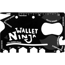 Blueway Ninja Wallet 18 in 1 Çok Fonksiyonlu Açacak Kart Ninja Kart Bıçak