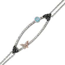 Harem Altın 18 Ayar Altın Pırlanta Nazar Kelebek Bileklik 48548-2