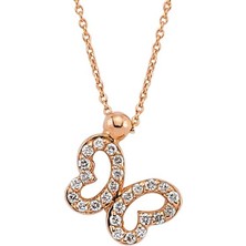 Harem Altın 18 Ayar Altın Pırlanta Kelebek Kolye K47228-2