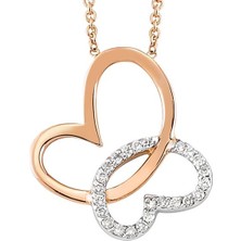 Harem Altın 18 Ayar Altın Pırlanta Kelebek Kolye Rmk1018