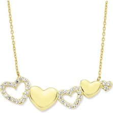 Harem Altın 14 Ayar Altın Samanyolu Kalp Kolye Kly420