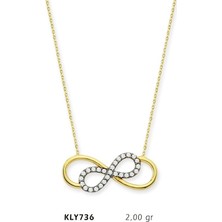 Harem Altın 14 Ayar Altın Sonsuzluk Kolye Kly736