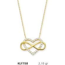 Harem Altın 14 Ayar Altın Kalp Sonsuzluk Kolye Kly758