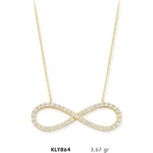 Harem Altın 14 Ayar Altın Sonsuzluk Kolye Kly864