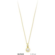 Harem Altın 14 Ayar Altın Tektaş Kolye Kly520