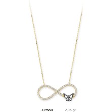 Harem Altın 14 Ayar Altın Kelebek Sonsuzluk Kolye Kly554