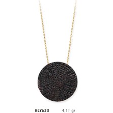 Harem Altın 14 Ayar Kahverengi Taşlı Kolye Kly623