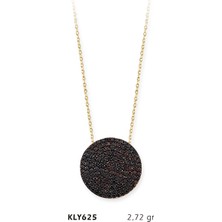 Harem Altın 14 Ayar Altın Kahverengi Taşlı Kolye Kly625