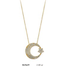 Harem Altın 14 Ayar Altın Ay Yıldız Kolye Kly629