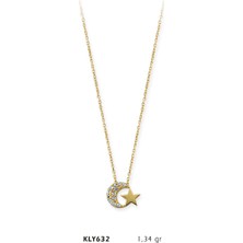 Harem Altın 14 Ayar Altın Ay Yıldız Kolye Kly632