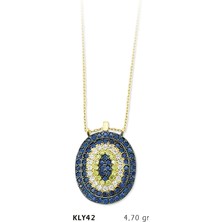 Harem Altın 14 Ayar Altın Nazar Boncuğu Kolye Kly42