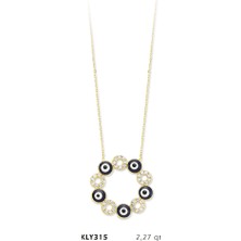 Harem Altın 14 Ayar Altın Nazar Boncuğu Kolye Kly315