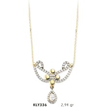 Harem Altın 14 Ayar Altın Fantezi Taşlı Kolye Kly336