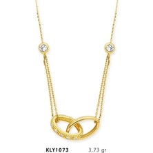 Harem Altın 14 Ayar Altın Çift Alyans Yüzük Kolye Kly1073