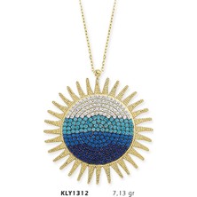 Harem Altın 14 Ayar Altın Mavi Güneş Kolye Kly1312