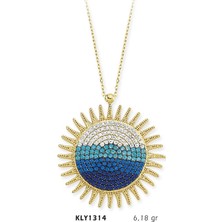 Harem Altın 14 Ayar Altın Mavi Güneş Kolye Kly1314