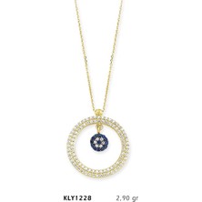 Harem Altın 14 Ayar Altın Nazar Boncuklu Çember Kolye Kly1228