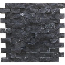 Markataş 2,5x5cm Siyah Mermer Patlatma Mozaik
