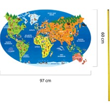 Yapıştırrco Dünya Haritası, Hayvanlar ve Ülke Bayrakları