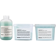 Davines Minu Şampuanı 250ml + Saç Kremi 250 ml + Maske 250ml