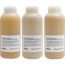 Davines Nounou Şampuanı 1000ml + Krem 1000ml + Maske 1000ml