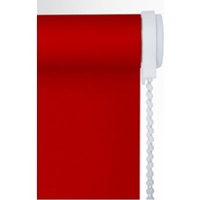 Zebraevim Kırmızı Polyester Stor Etek Dilimli
