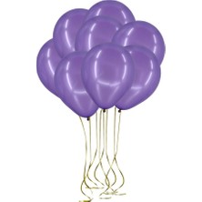 Cansüs 100lü Metalik Balon Mor 12inç