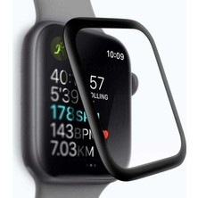 Gpack Apple Watch Uyumlu 44 Mm Full Yapışan Ekran Koruyucu Siyah