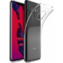 Gpack Huawei Mate 20 Pro Kılıf 02 Mm Silikon + Full Kapatan Cam Şeffaf