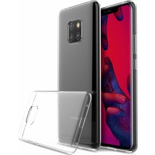 Gpack Huawei Mate 20 Pro Kılıf 02 Mm Silikon + Full Kapatan Cam Şeffaf