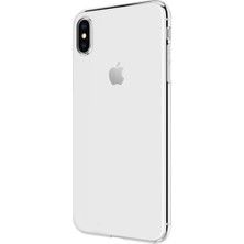 Arabulalaca iPhone XS Max 6.5" Kılıf İnce Seffaf Silikon + 9H Esnek Nano Cam