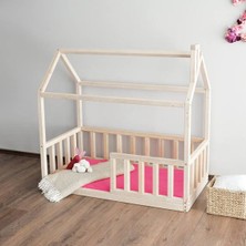 Köşk Mobilya Montessori Karyola Çatılı Yerden Model 90x190