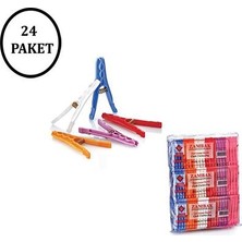 Zambak Çiçek Mandal 24 adet Paket