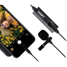 Snopy SN-100M Siyah Akıllı Telefon ve Youtuber Yaka Mikrofonu