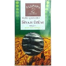 Rasayana Organik Çekirdekli Siyah Üzüm Kurusu 400gr