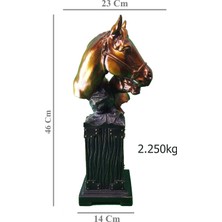 Evim Tatlı Evim At Biblo Heykel Polyresın 46 cm