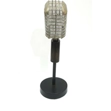 Evim Tatlı Evim Metal Nostaljik Mikrofon Biblo 37 cm