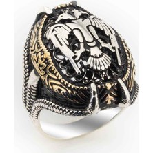 Takıhan  925 Ayar Gümüş Pençeli Selçuklu Kartalı Yüzük