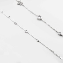 Takıhan  925 Ayar Gümüş Zirkon Taşlı Şans Bilekliği