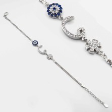 Takıhan  925 Ayar Gümüş Nazar Kar Tanesi Vavlı Bayan Bileklik