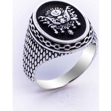 Takıhan  925 Ayar Gümüş Osmanlı Devlet Armalı Yüzük