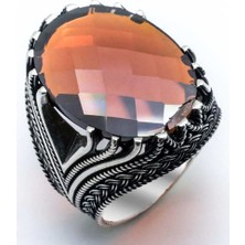 Takıhan  925 Ayar Gümüş Kırmızı Zirkon Taşlı Yüzük