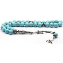 Takıhan  Gümüş Püsküllü Firuze Taşı Tesbih