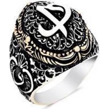 Takıhan  925 Ayar Gümüş Elil Vav Erkek Yüzük