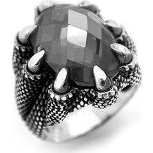 Takıhan  925 Ayar Gümüş Zirkon Taşlı Pençeli Yüzük Model-3