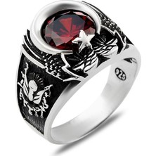 Takıhan  925 Ayar Gümüş Kartal Başlı Erkek Yüzük